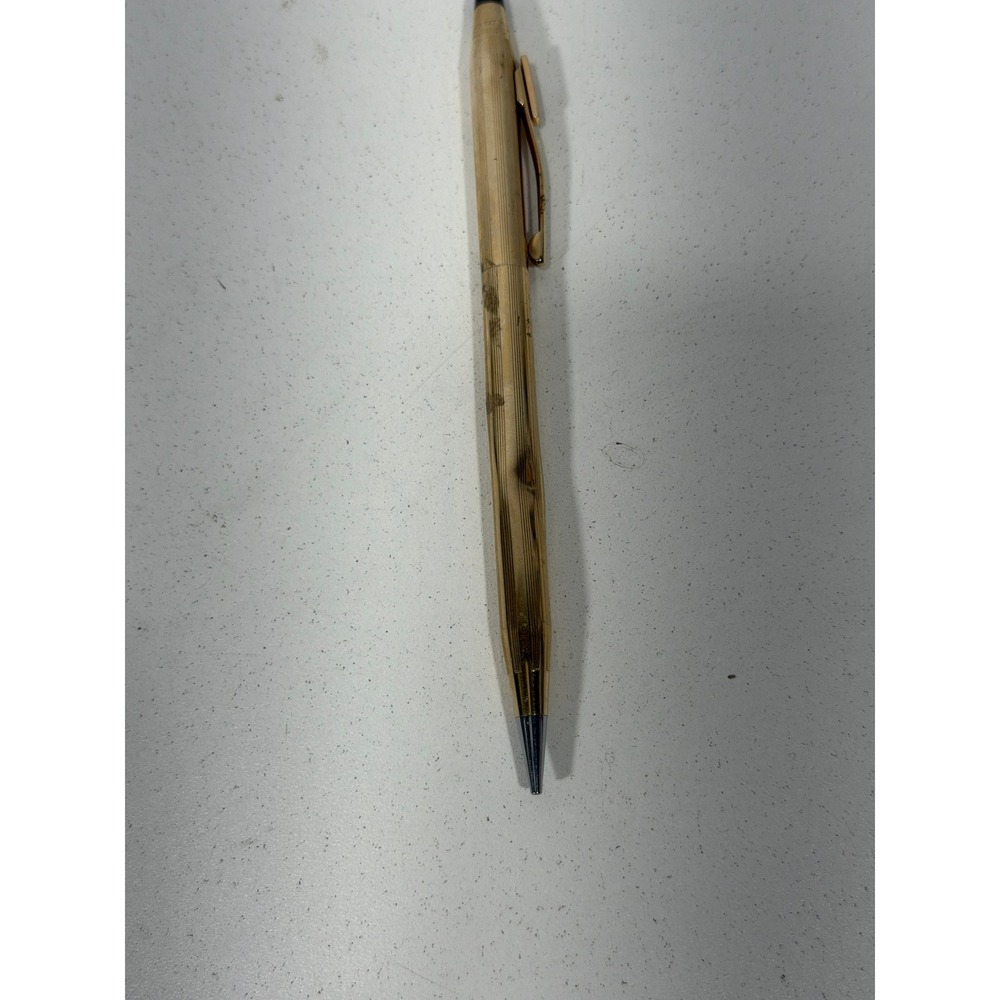 Vintage Cross 1/20 10KT Gold Filled Mechanical Pencil Pinstripe Made in USA Gold